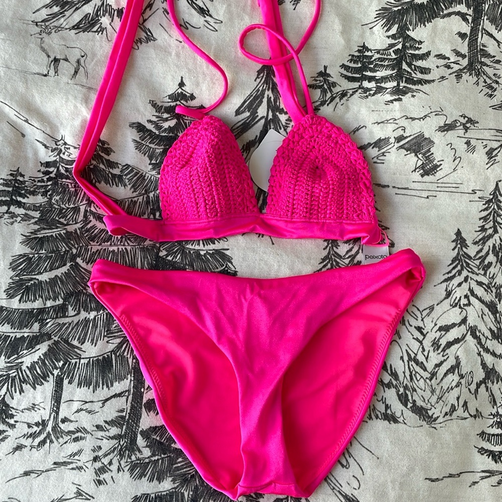 Peixoto Macrame Top and Bottoms Swimsuit